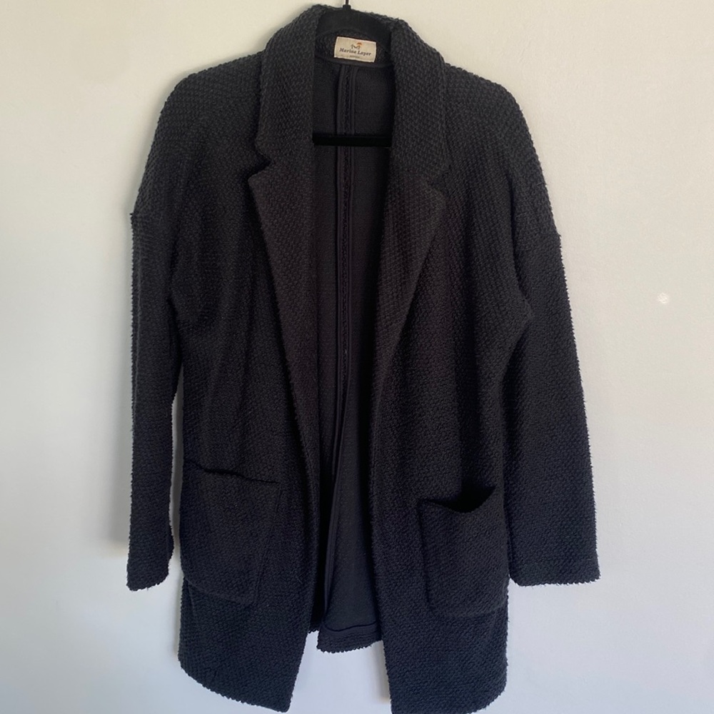 COPY - Marine Layer Black coatigan